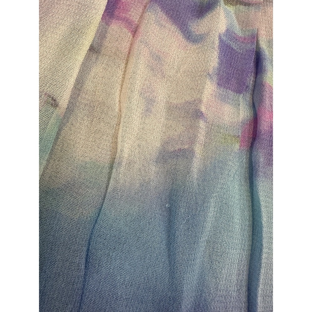 Soft Surroundings Sheer Watercolor Floral Ombre Pintuck Tunic Top Small *Flaw - Picture 13 of 13